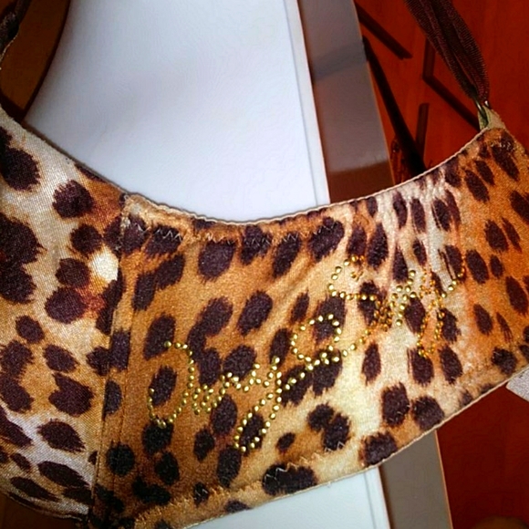 Victoria's Secret very sexy bra 34C animal leopard print wild sexy hot - Picture 4 of 4